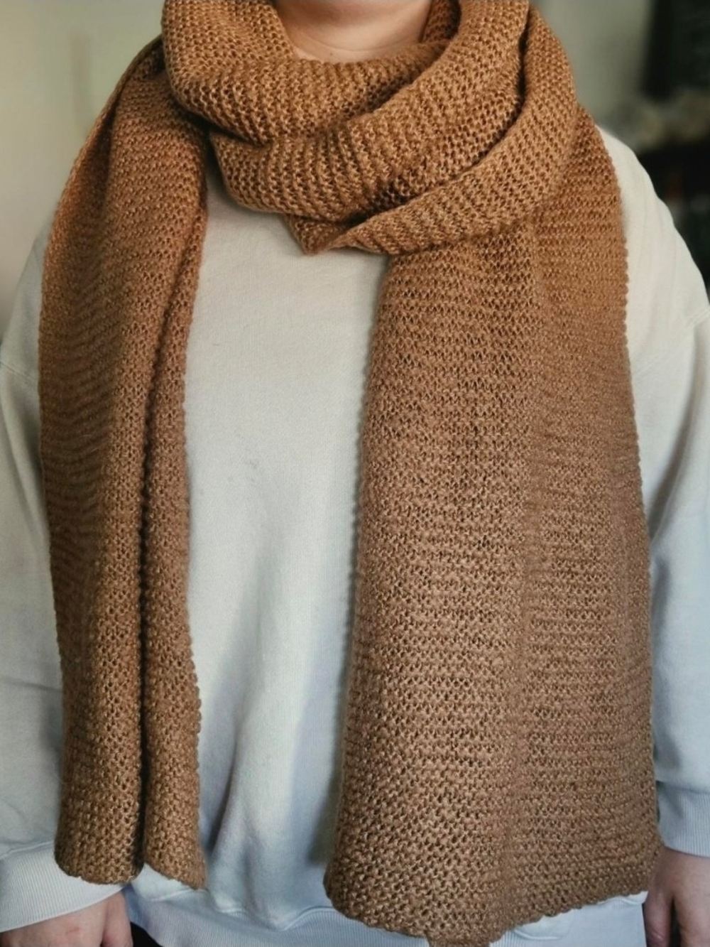Zara Knit Scarf in Camel